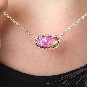 Fuschia opal Kendra Scott Elisa gold